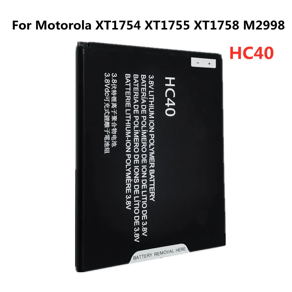 

New HC40 CellPhone Battery For Motorola Moto XT1754 XT1755 XT1758 M2998 Replacement Smart Mobile Phone Batteries Bateria 2350mAh