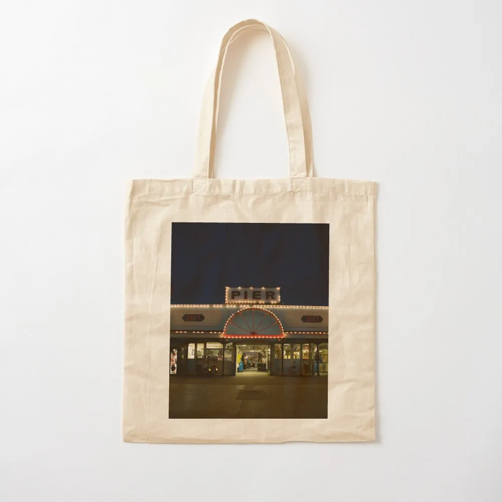 Teignmouth seaside pier front Tote Bag Canvas bag tote bag canvas tote woman cloth woman