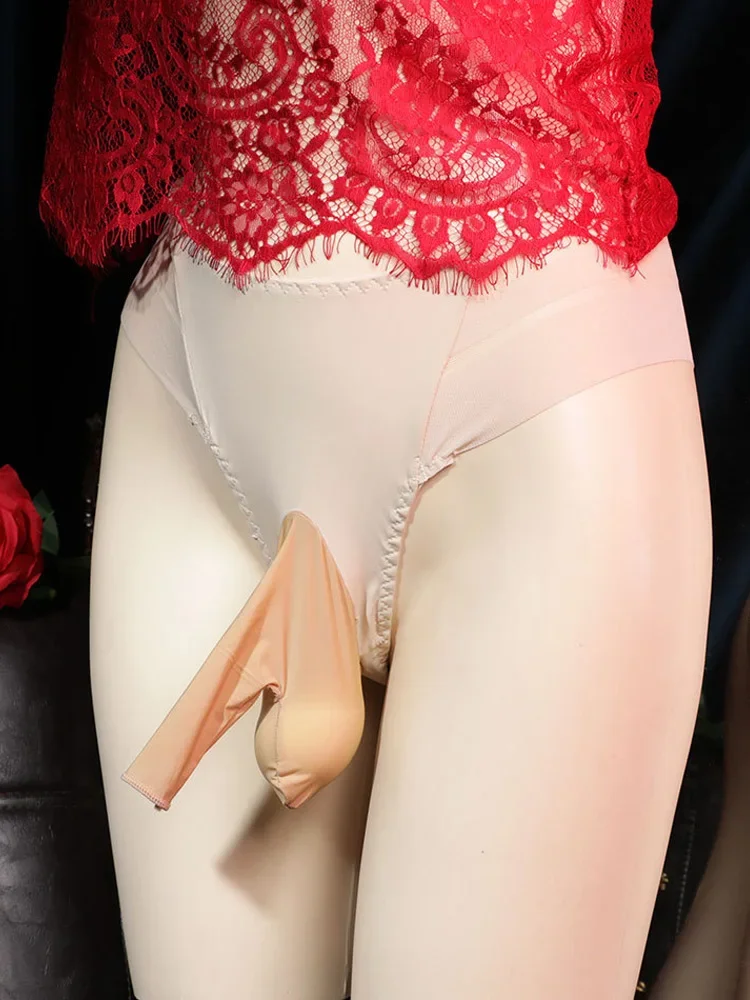 

Sexy Men's Ice Silk Underwear Low Waist Traceless Panties Stripes Sheer See Through Summer Thin U Convex Pouch Sissy Briefs