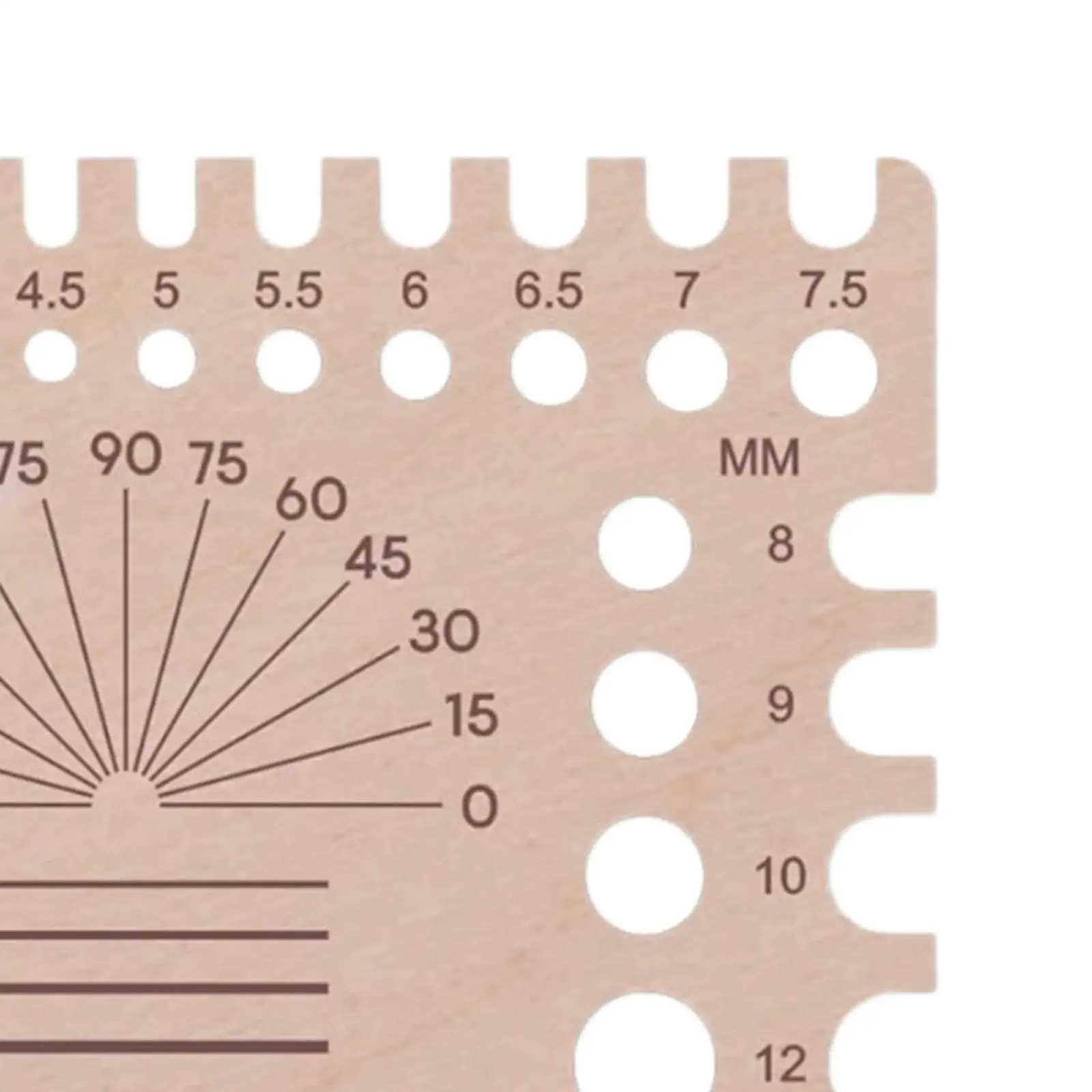 Wooden Knitting Gauge Ruler Wooden Knitting Pin Gauge, Crochet Accessories, DIY