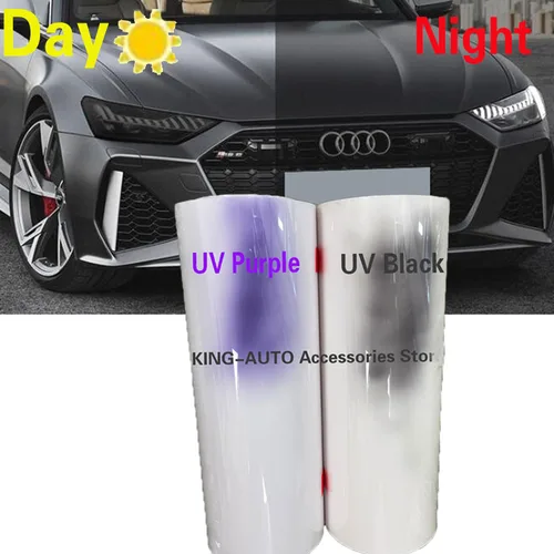 Película fotocromática de pintura PPF para coche, película de protección de faros que cambia de Color UV, película antiarañazos autocurativa para BMW honda Ford 2023