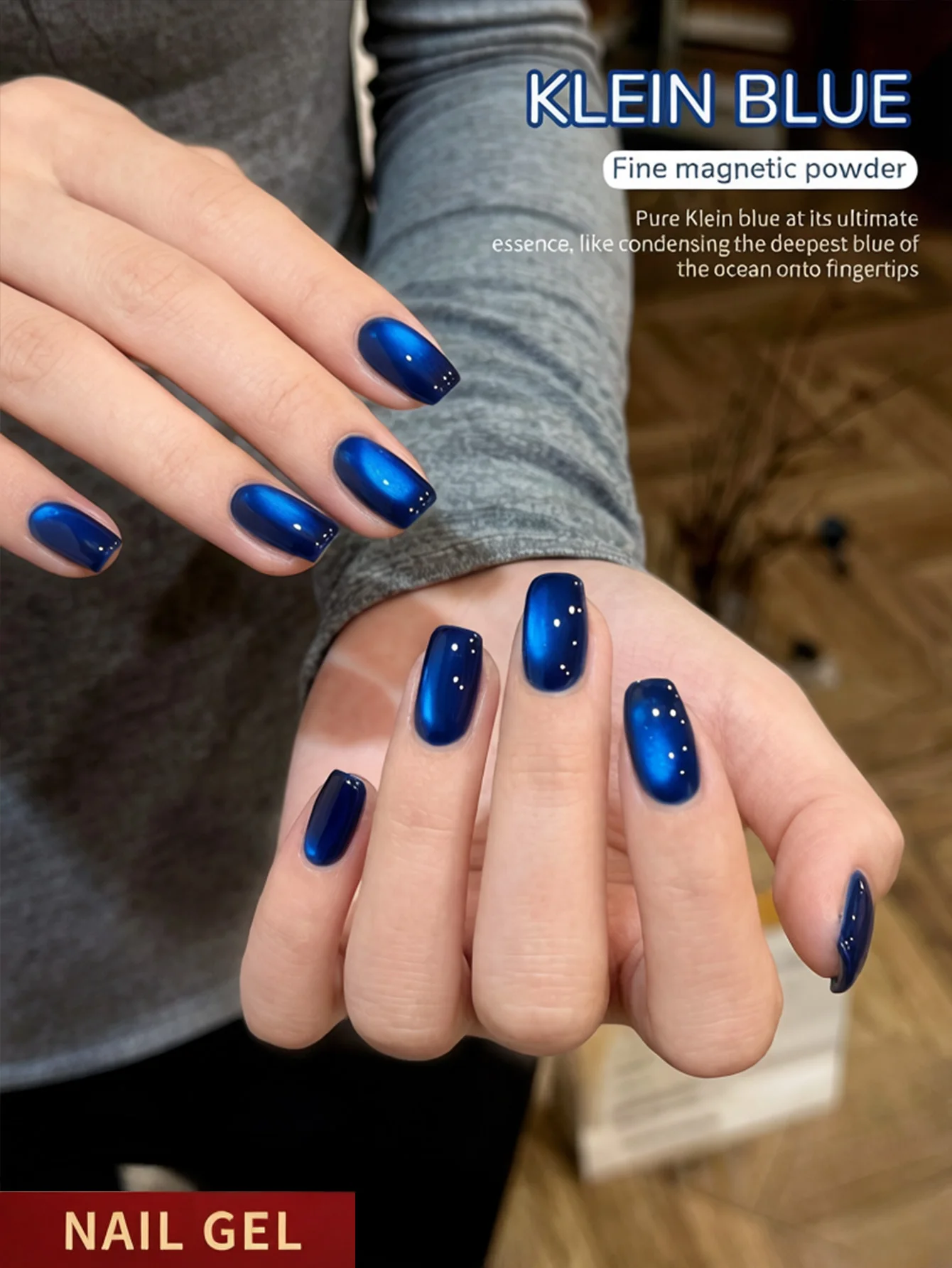 1pcs TC Whitening Blue Crystal Nail Polish Blue Nails Christmas Nails 2026 New Blue Glass Bead Magnetic Cat Eye Gel Nail Polish