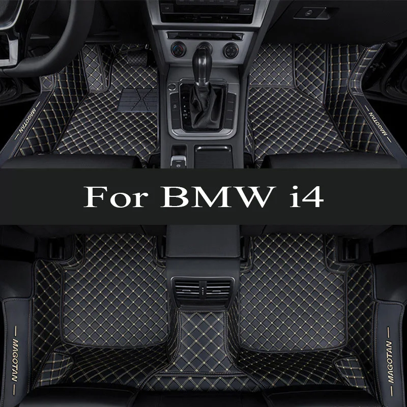 

Car Floor Mats For BMW i4 2022 Custom Auto Foot Pads Automobile Carpet Cover Interior trunk mat