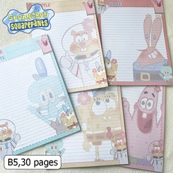 1/5 Pcs SpongeBob SquarePants Memo Pad B5 Note Book Tear Off Notebook Stationery Notepad Student Study School Office Supplies