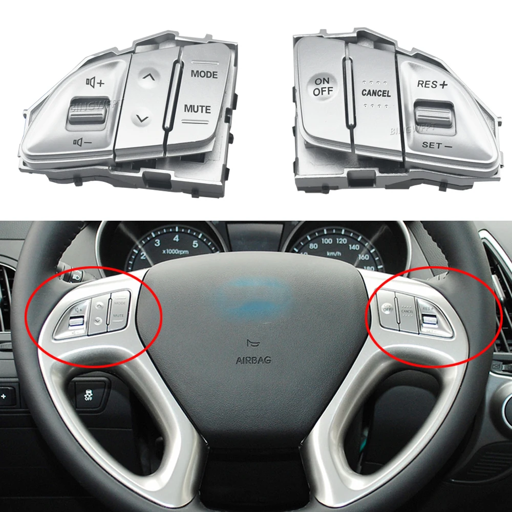 For Hyundai Tucson IX35 Multifunctional Steering Wheel Button Left Remote Control Switch Assembly Right Remote Control Switch