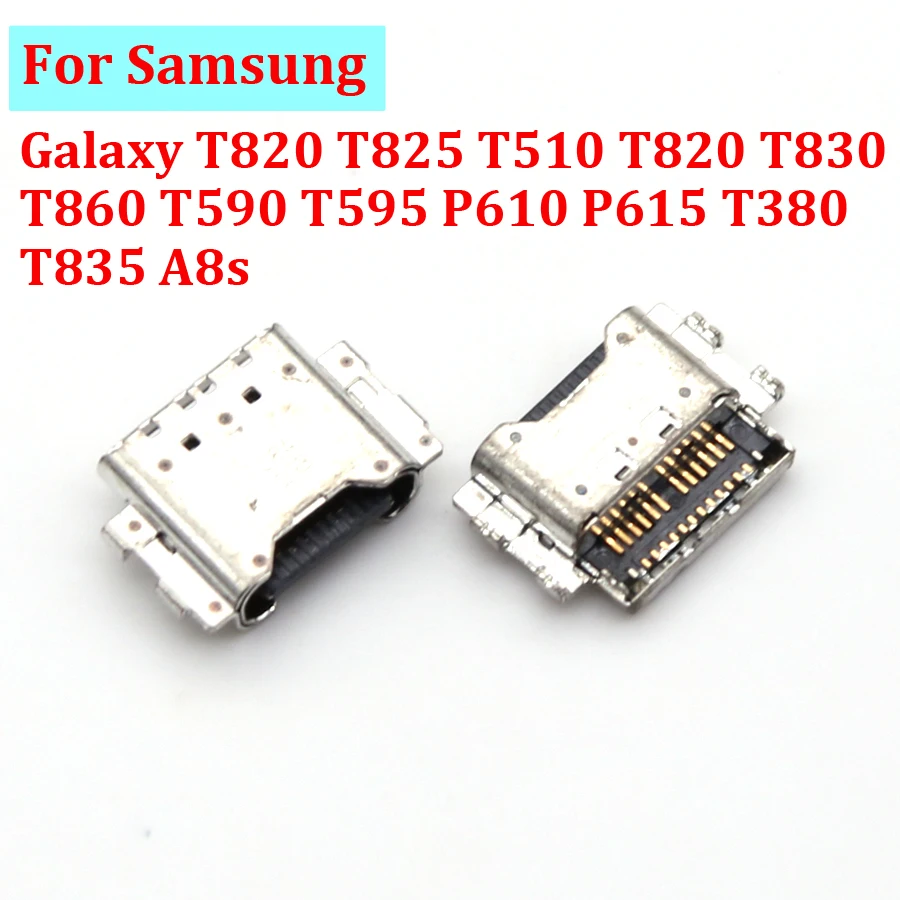 10-100pcs Charging Port For Samsung Galaxy T820 T825 T510 T820 T830 T860 T590 T595 P610 P615 T380 T835 A8s USB Charger Connector