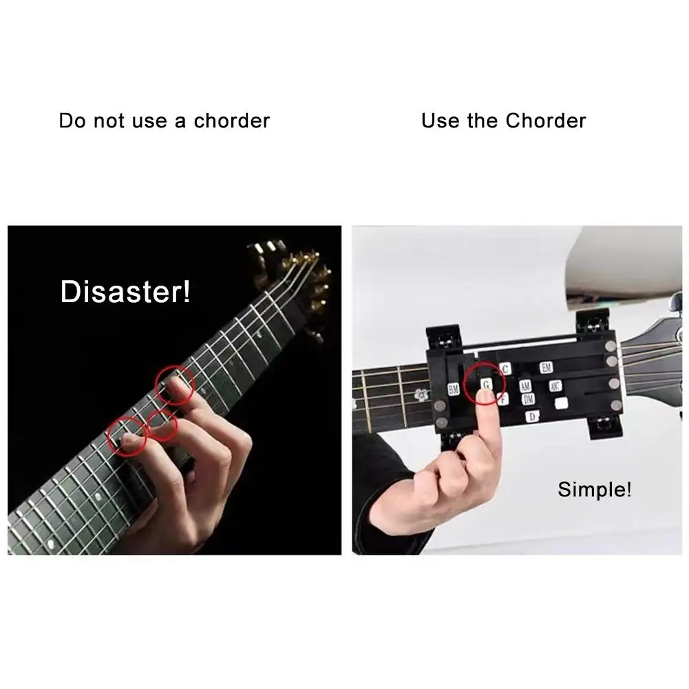 Guitar Practice Tool Easy To Install Eliminates Finger Guitar Accessory Practitioner Tools Chord Learning Booster Pain Chor N9s7