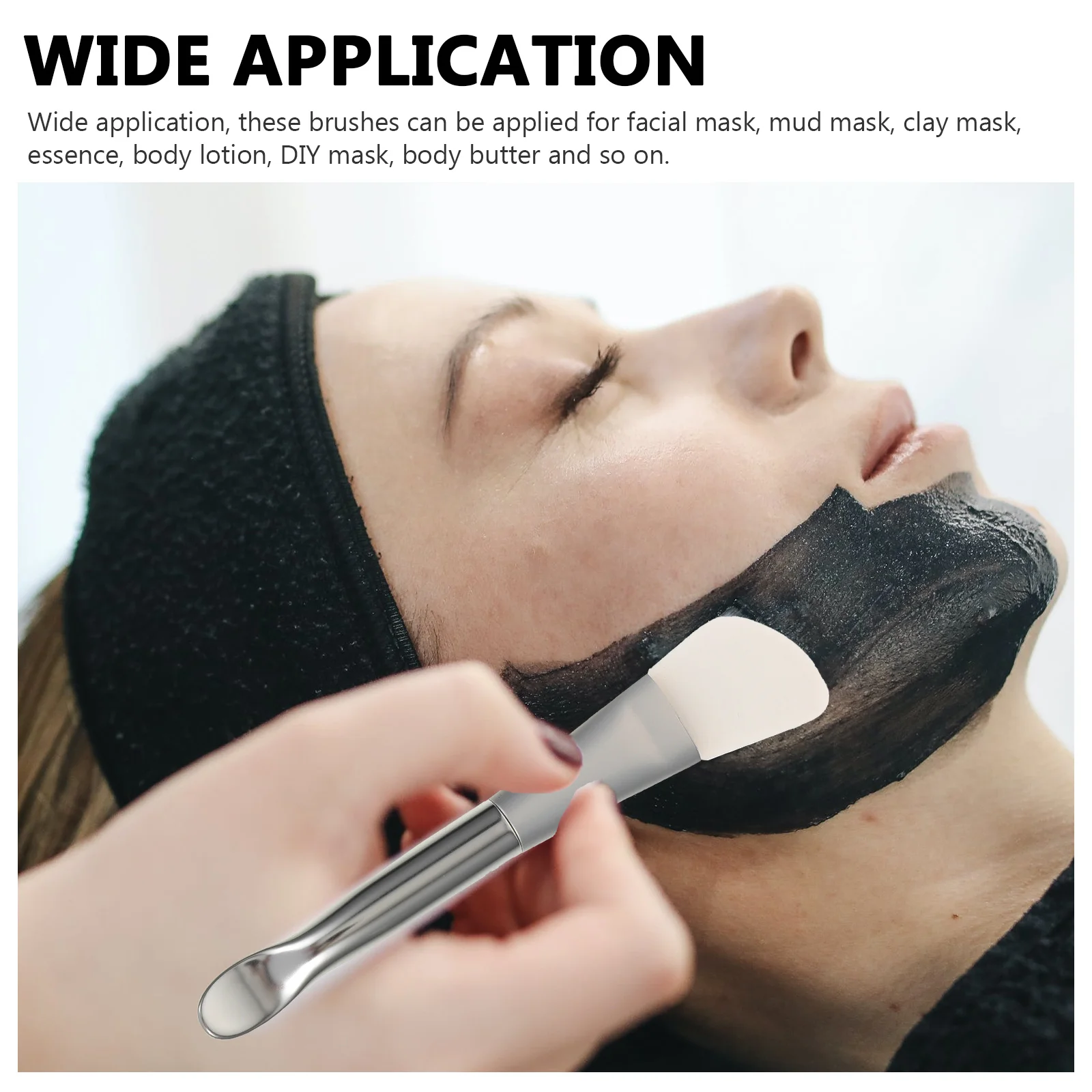 

3 pcs Silicone Facial Mask Brush Tools Mud Clay Cream Applicators Women Face Care Durable Skin-Friendly Diy Stirring Body Lotion