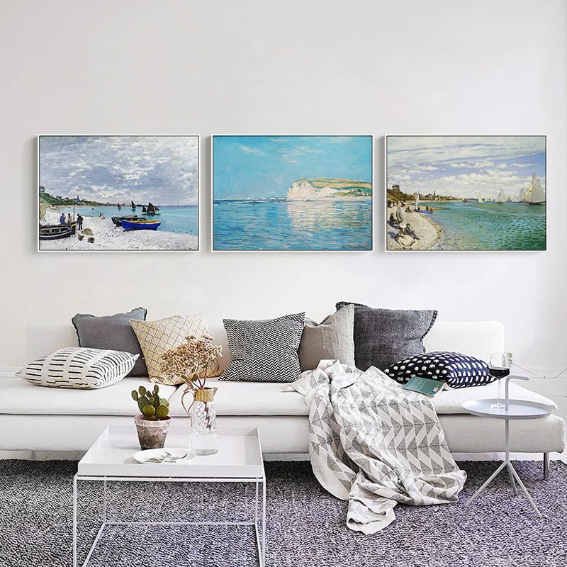 Famous Monet Poster Canvas Painting Modern Abstract Landscape Wall Art Nordic Print Wall Picture for Living Room Home Decorative view 3
