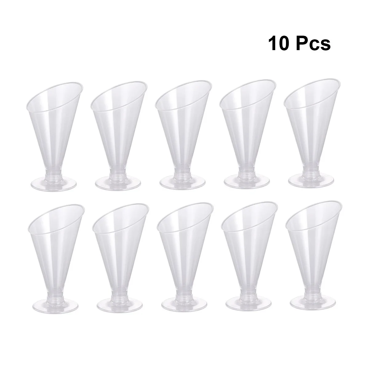 

10Pcs 160Ml Strong Safe Dessert Cups Perfect for Tiramisu Chocolate Mousse Pudding Jelly Fruit Salads Ice Cream Home Dinner