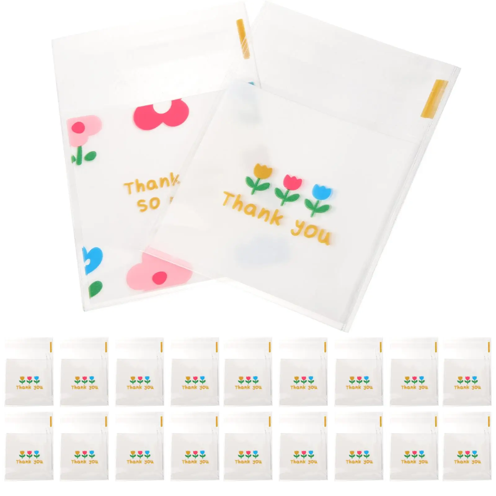 

100 Pcs Cookie Self Adhesive Bags Clear Sealing Lightweight Food Storage Snack Pouches Candy Tea Nuts Packaging Bags