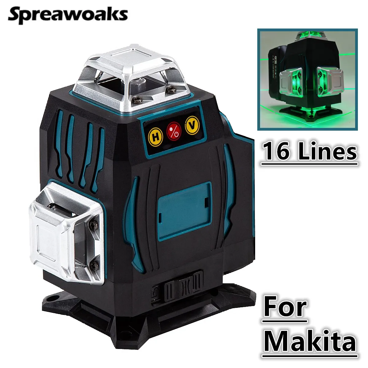 

4D 16 Lines Laser Level 360° Horizontal And Vertical Self-leveling Professional Laser Levels Tool For Makita 18V Battery