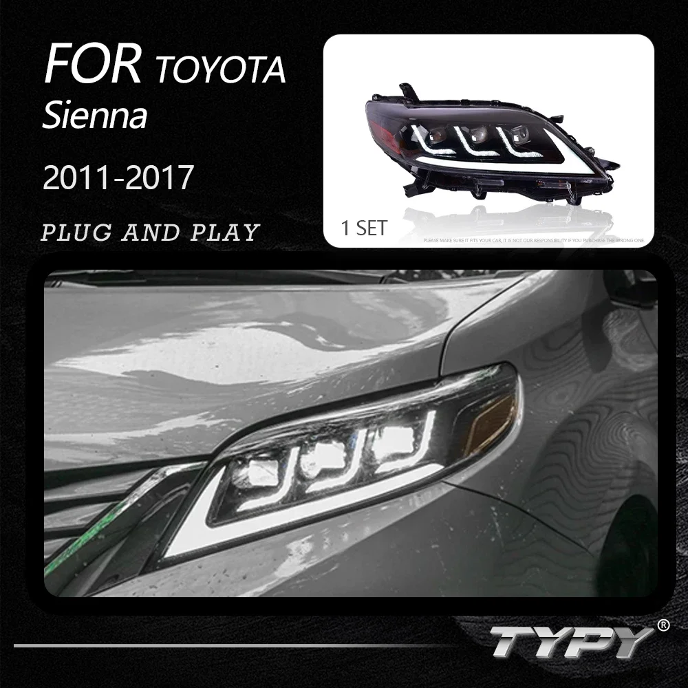 

TYPY Car Headlights For Toyota Sienna 2011-2017 LED Car Lamps Daytime Running Lights Dynamic Turn Signals Car Accessories