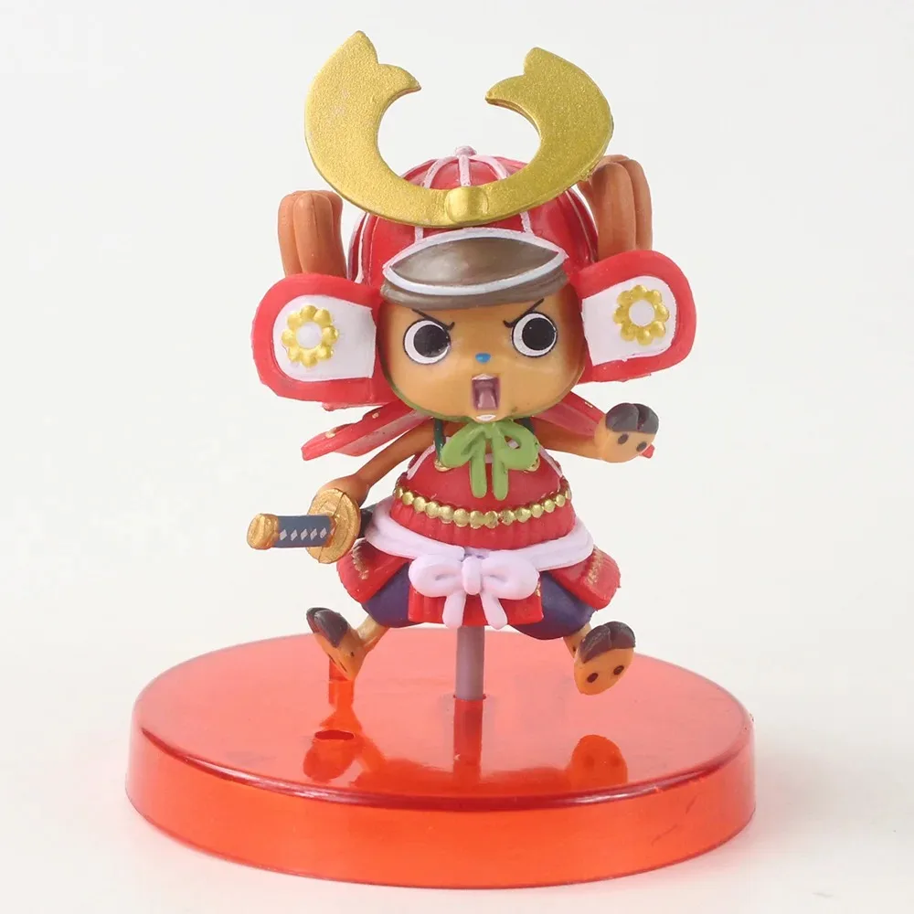 9cm Anime One Piece Figure Luffy Chopper Samurai attire Figurine Statue Model PVC Collection Desktop Action Figure Toy Kid Gifts - view 2