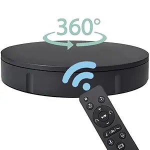 Prolee 360Degree Rotating Turntable 8.6Inch, 350lbsCapacity for Photography,Heavy Duty,Automatic Remote Control Display Platform