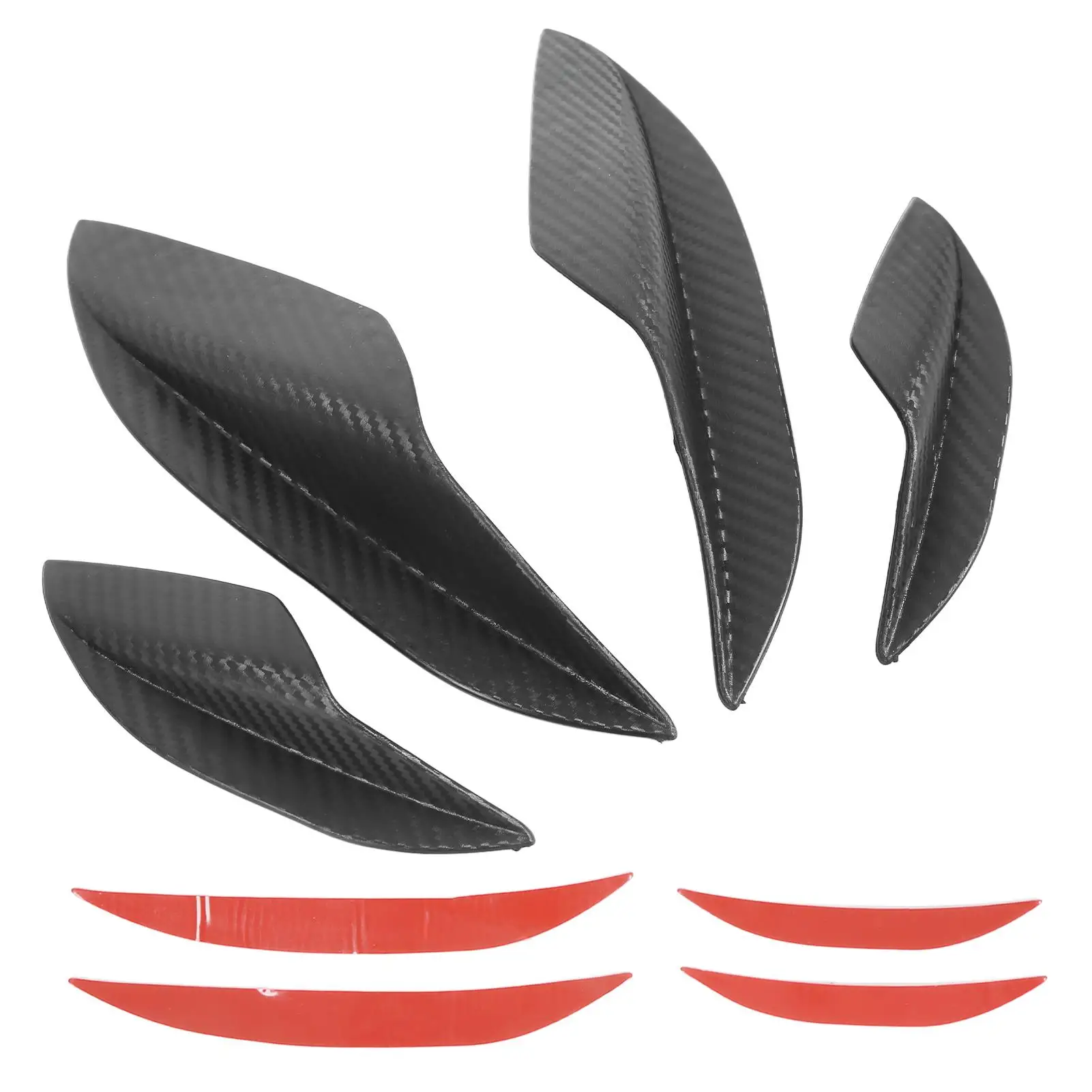 

for mitsubishi Car Front Bumper Splitter Canards Lip Spoiler Deflector Replacement - Rubber Bumper Fin Upgrade