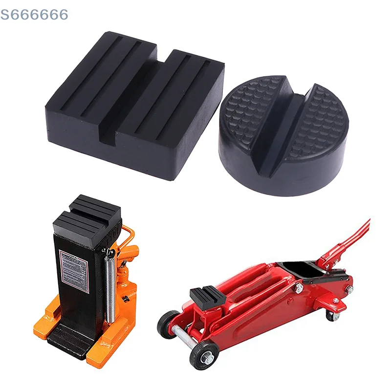 

Universal Car Lift Jack Pad Frame Rail Adapter Jack Stand Rubber Pads Black Rubber Slotted Floor