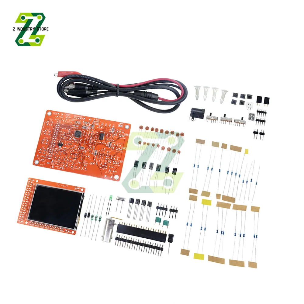 DSO138 Fully Assembled Digital Oscilloscope 2.4 inch TFT LCD Display Probe Test Clip Acrylic Case Oscilloscope DIY KIT