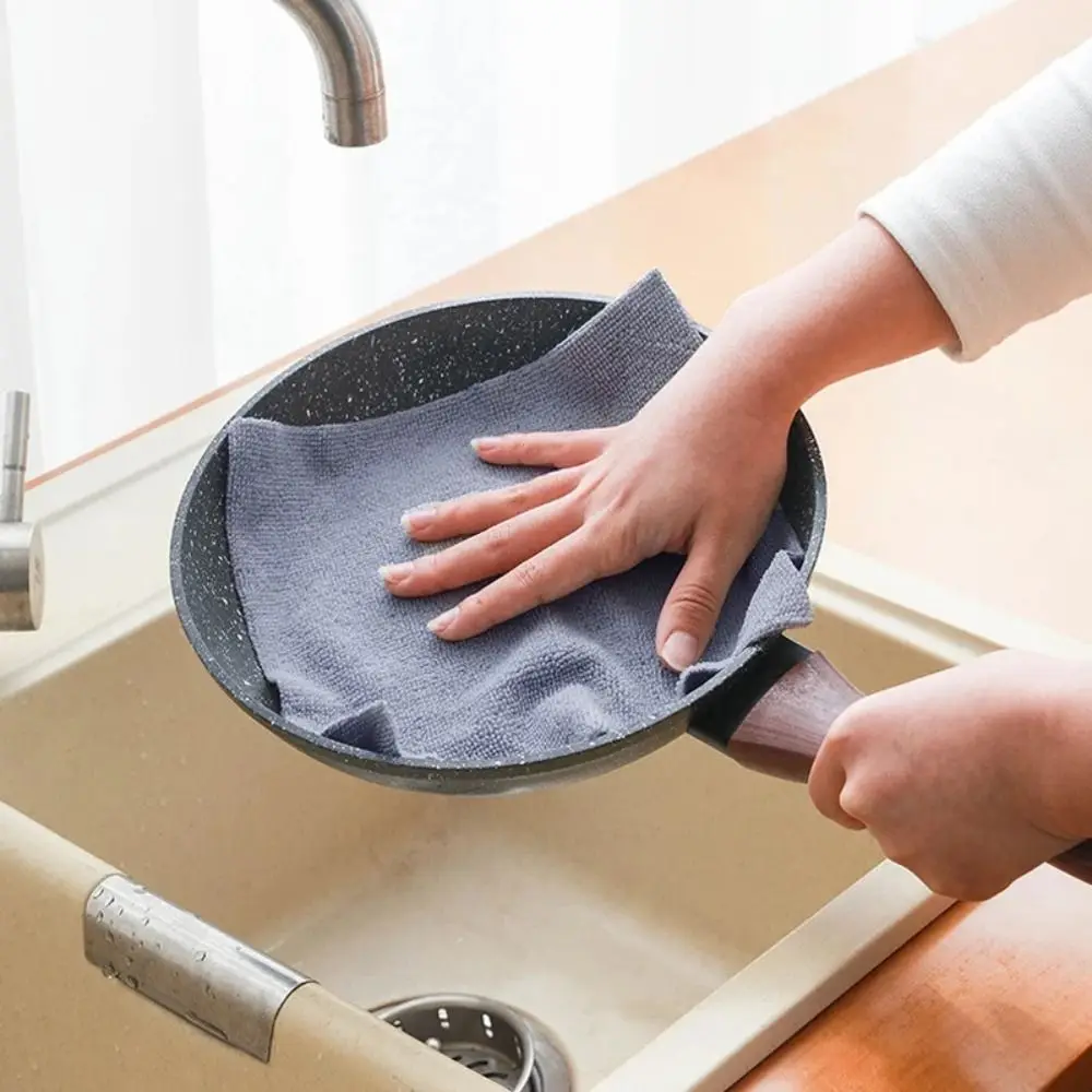 20PCS/Roll Absorbent Microfiber Towel Household Kitchen Replacement Non-stick Oil Dish Rags Reusable Cleaning Wipe