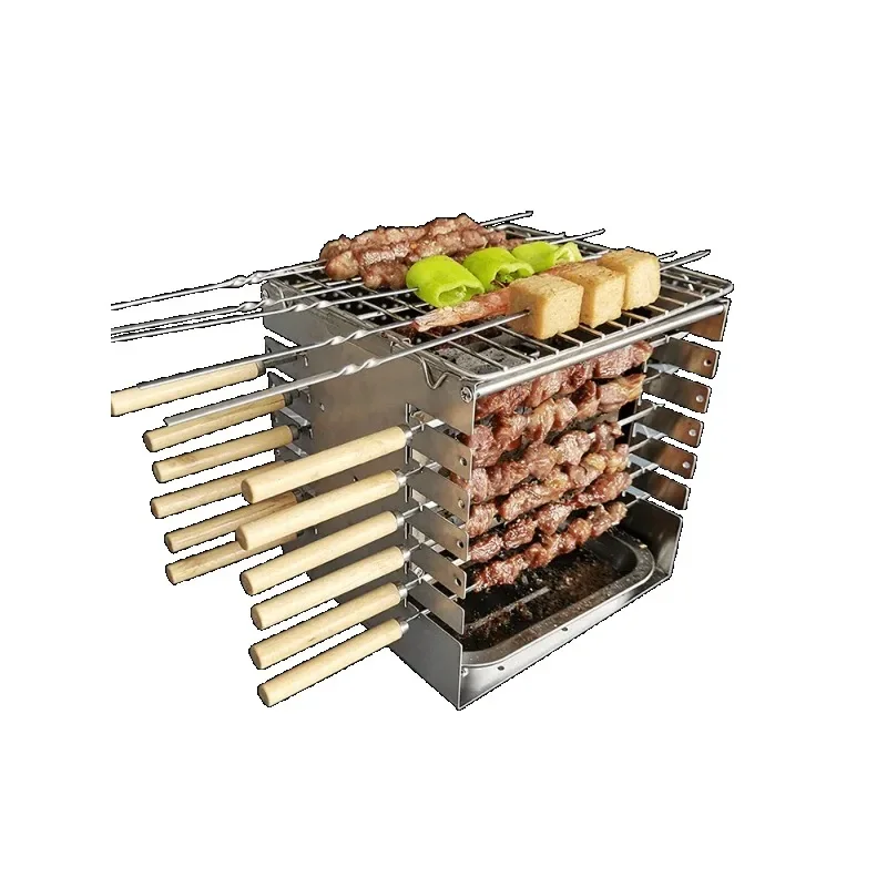 

Side Roast King Smokeless Small Barbecue Stove Carbon Roast Outdoor Household Barbecue Rack Indoor Charcoal Roast skewers