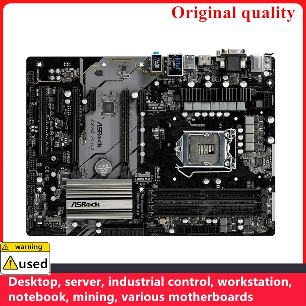 

Used For ASROCK Z370 Pro4 Motherboards LGA 1151 DDR4 64GB ATX For Intel Z370 Desktop Mainboard M.2 NVME SATA III USB3.0