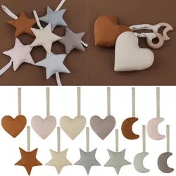Cotton 3D Heart Baby ciuccio Clip pendente a catena supporto per succhietto neonato Decor supporto per Clip per capezzolo fittizio accessori per bambini