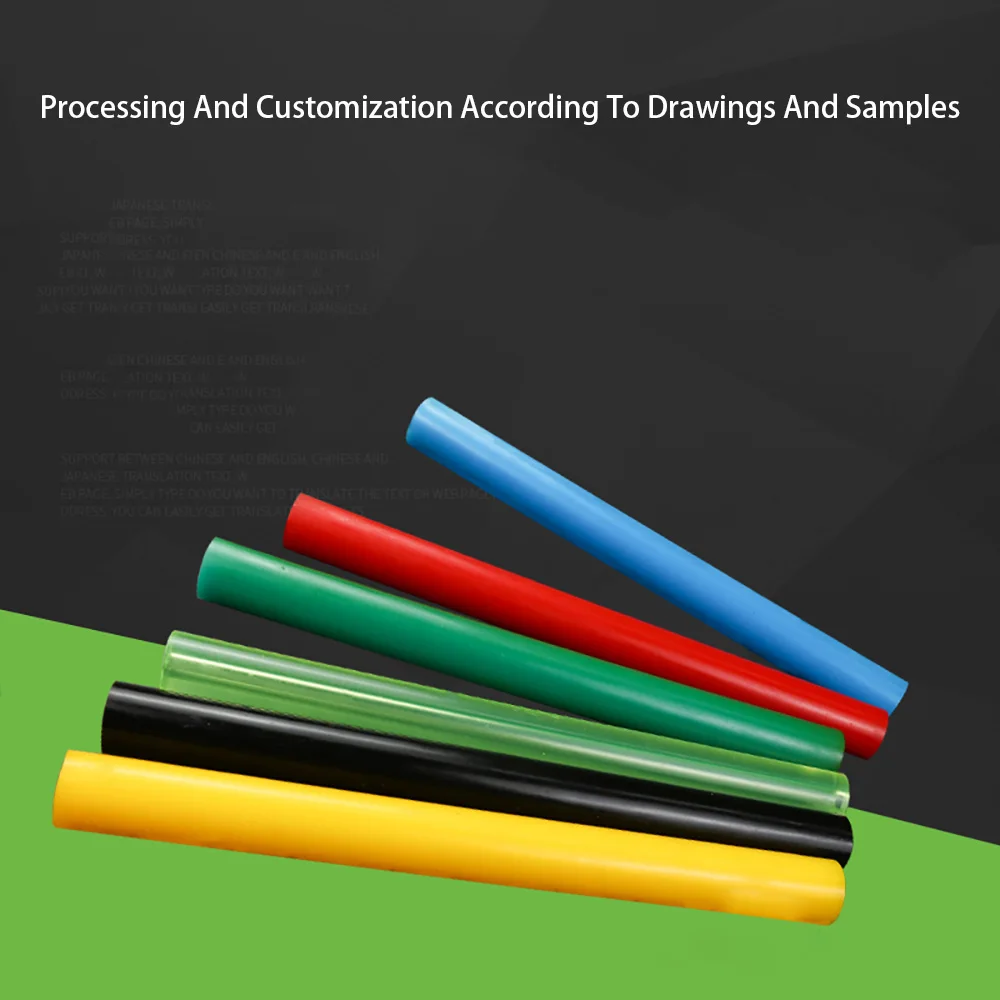 متعددة الألوان الصلبة بولي يوريثين البولي يوريثين قضيب ضياء 20/25/30/35-55 مللي متر طويلة 500 مللي متر لحوم البقر وتر لوحة مرونة تمتد العصي قضيب بلاستيكي