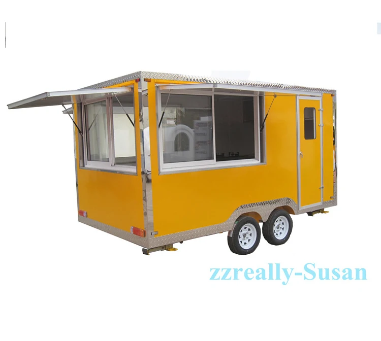 

mobile food cart trucks snack food cart hot dog Hamburger ice cream traction cart By fast food trailer