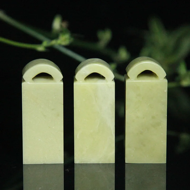 

1PCS DIY Blank Qingtian Stone Stamp Chapter for Painting Scrapbook, Handmade Carved Practice Seal 2x2x5 cm