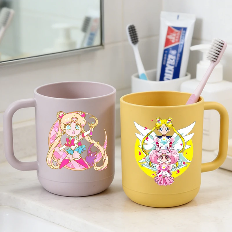 Sailor Moon Fashion Toothbrush Cups for Men Women Anime Cartoon Good-looking Tooth Glass Couple Travel Portable Mouthwash Cup