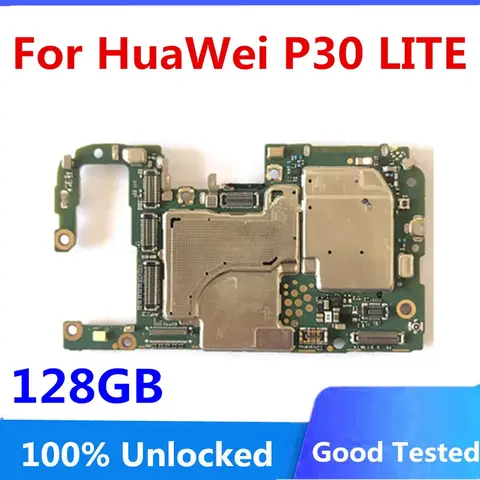 Placa base desbloqueada de fábrica para HuaWei P30 Lite, placa lógica Original, placa base para HuaWei P30 Lite, Chips completos, buena prueba