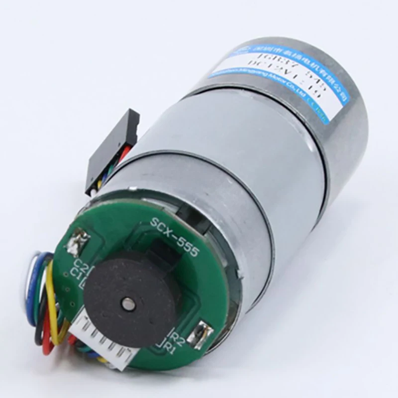 12V 24V 18W DC Gear Minimotor With Hall Encoder 37MM Large Torque JGB37-545 Adjustable Speed CW CCW