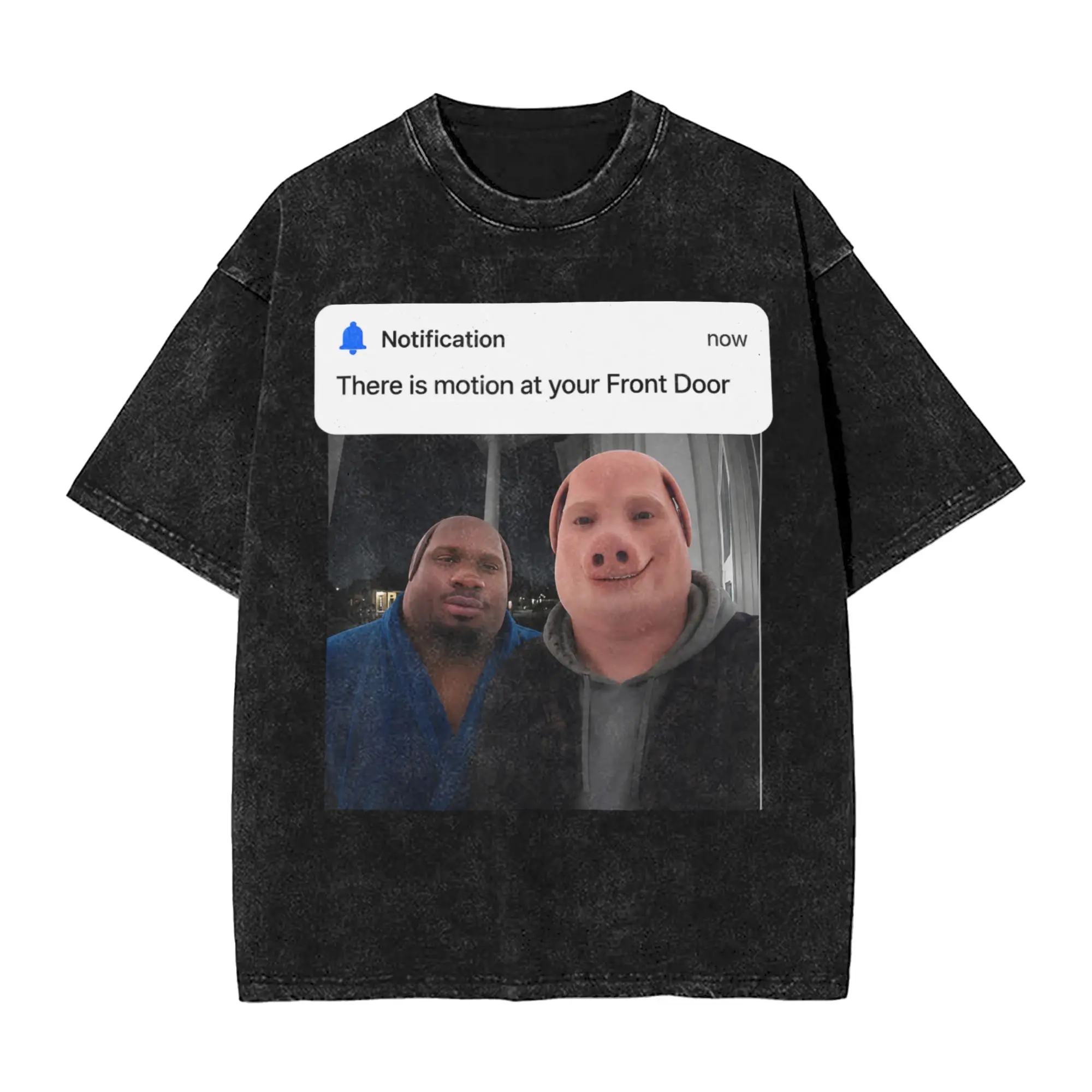 John Pork Dequavious Pork There is Motion At Your Front Door T Shirts Men's Cotton Vintage T-Shirts Short Sleeve Clothes