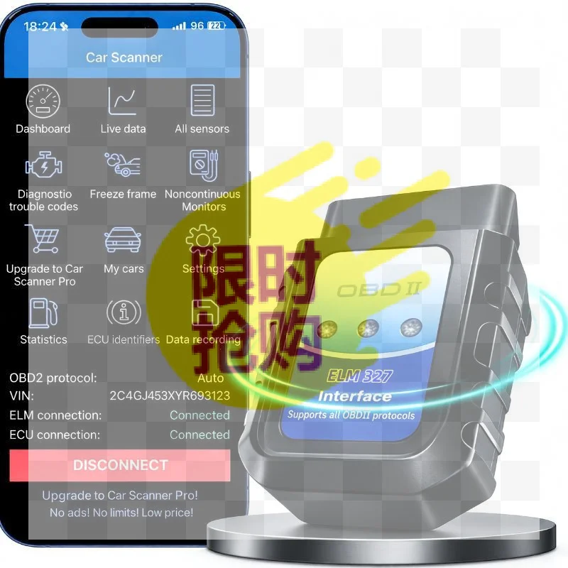 【CMO】2026 Professional Car ELM327 OBD2 Scanner Bluetooth 5.0 For Android/IOS Code Reader Car Scanner Diagnostic Tool