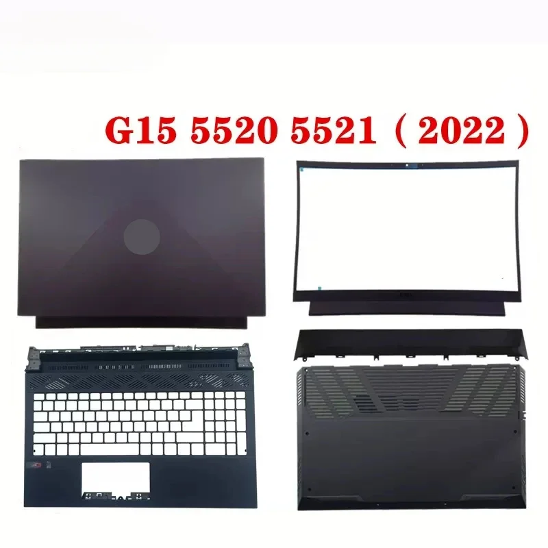 جديد لـ Dell G15 5520 5521 03wxnm 0vfxm0 043td2 01fc2r LCD الغطاء الخلفي الغطاء العلوي الإطار الأمامي Palmrest قاعدة علوية سفلية Cas