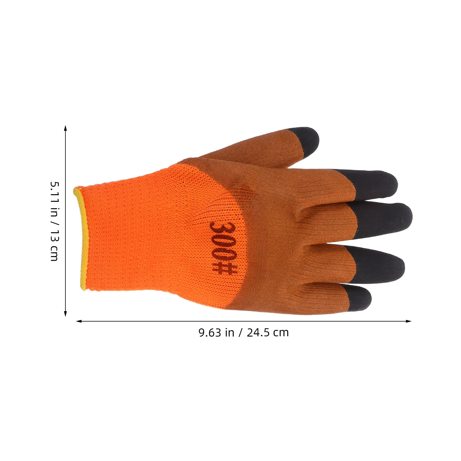 10 Pairs Work Gloves Warm Labor Protection Thermal Mens Cold Weather Car Washing Construction Orange Men's Insulated