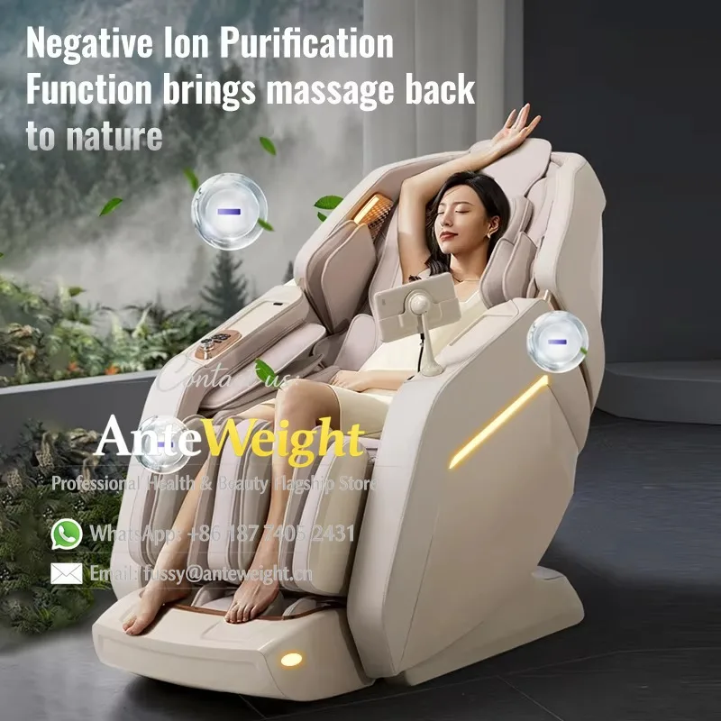 

Electric Portable Foldable 4D Zero Gravity Full Body Foot Roller Touch Recliner Massage Chair with Hot Compress and Heat