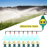 Garden Irrigation Timer 3/4 Inch Thread Water Controller with Hose Connector Battery Powered Sprinkler System
