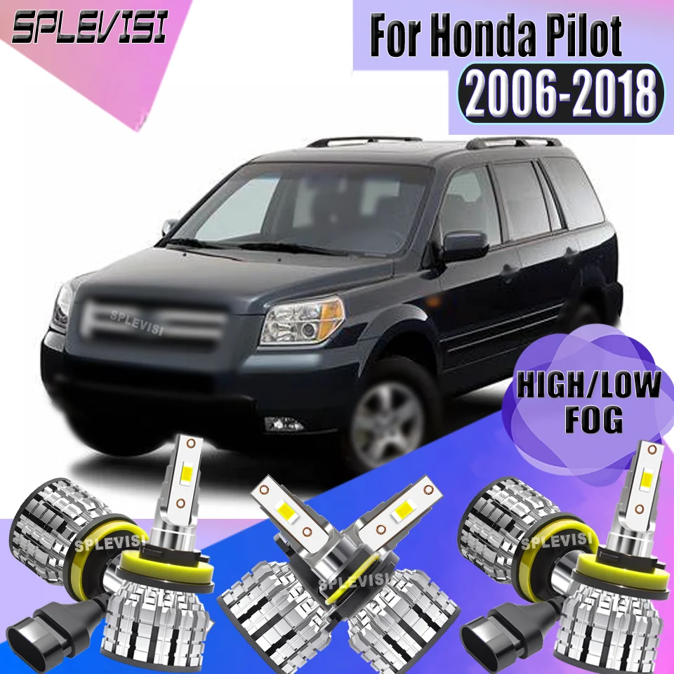 

9005 H11 IP67 Waterproof Car LED Headlight Fog Light SPLEVISI High Low Beam Foglight Bulbs For Honda Pilot 2006 2007 2008 -2018