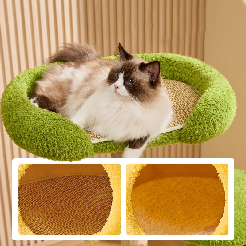 Popular cat Climbing Frame with Duck-shaped Cover cat Nest Climbing Structure Integrated Solid Wood Tree Trunk&sisal cat Toy
