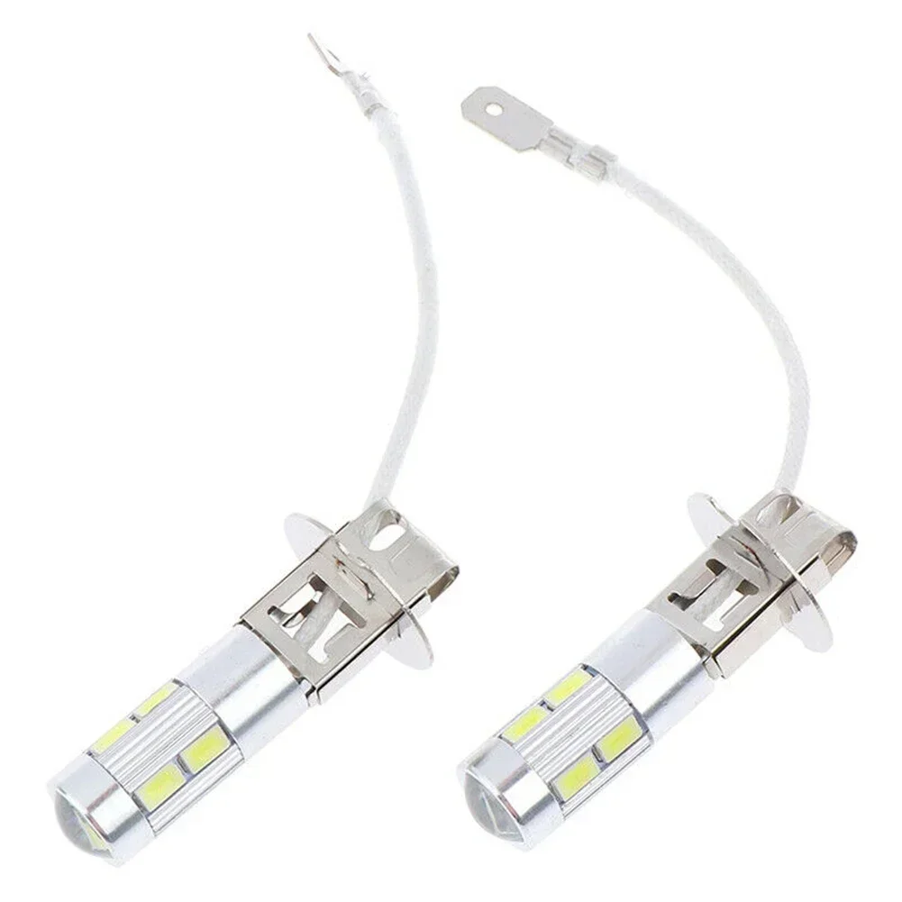 2pcs/set H3 50W 6000K White High Power Car LED Daytime Running Light Fog Driving Bulbs DC 9V To 30V Low Power Consumption