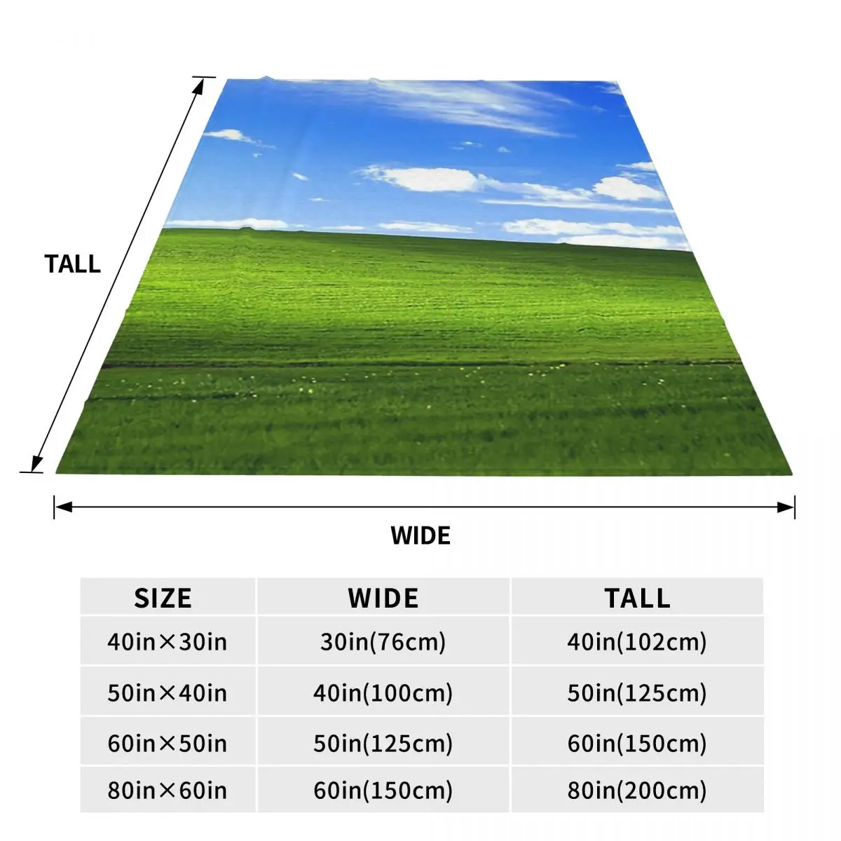 Windows XP Wallpaper Blanket Soft Warm Flannel Throw Blanket Bedding for Bed Living room Picnic Travel Home Couch