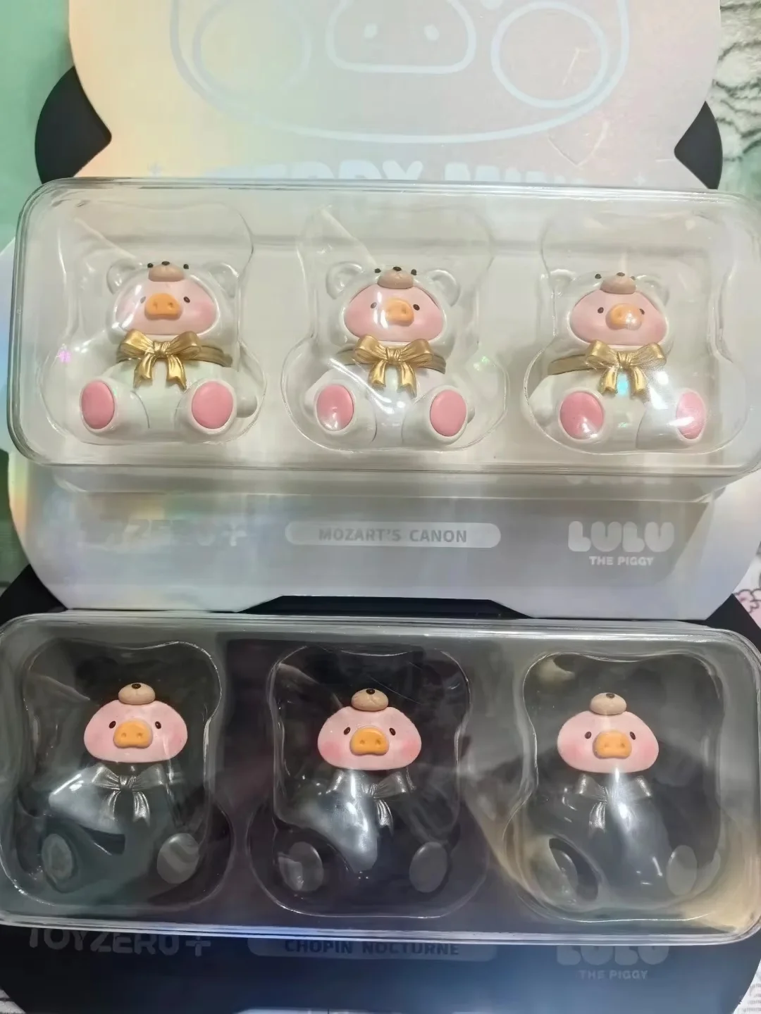 Véritable Lulu The Piggy Teddy Mini série édition limitée Kit de Garage à grains mignon jouet à la mode ascenseur Collection ornement cadeaux