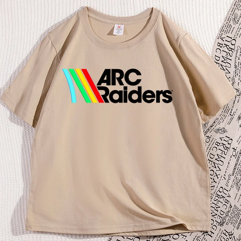 

ARC Raiders T-Shirt for Man Short Sleeve Cotton T Shirt Casual Luxury Tshirt Round Neck Harajuku Male Clothes Streetwear