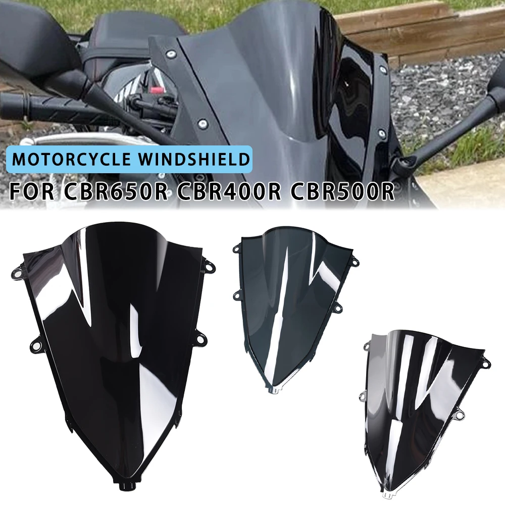 

2023 Motorcycle Accessories Windshield Fairing Windscreen Wind Deflector For HONDA CBR650R 2019-2022 CBR500R CBR400R 2019 2020