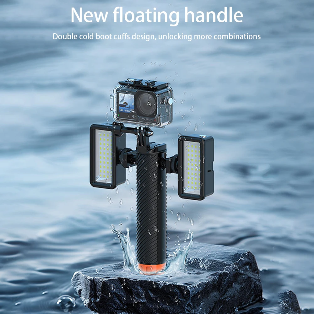 Applicable to GoPro12/11/10/9/8 sports camera buoyancy rod DJI Action4/360acepro rod diving selfie rod diving anti loss handle