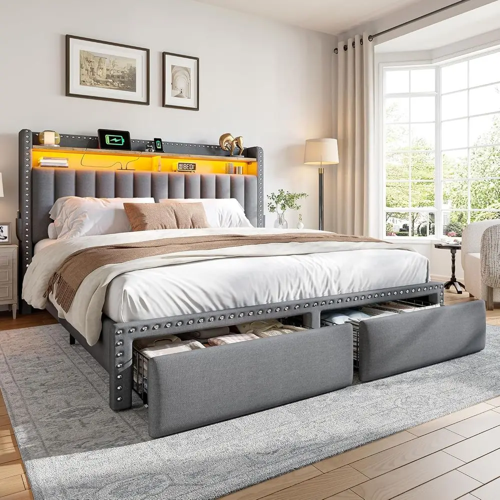 Enhomee Queen Bed E…