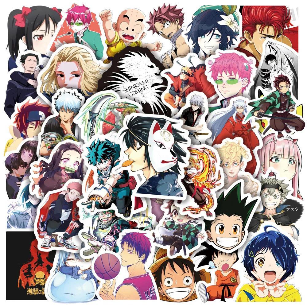 10/30/50pcs Cool Cartoon Mix Anime My Heroes Academy Death Note Stickers Decals DIY Notebook Fridge Laptop Manga Sticker Kid Toy