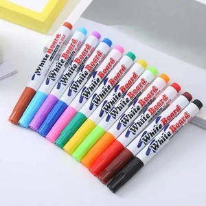 Set Spidol Baru Pena Cat Air Spidol Isi Ulang Perlengkapan Seni Sekolah Hadiah Natal Dapat Dicuci Isi Ulang 12 Warna dengan Sendok 8 set warna airbrush penjualan terbaik - №