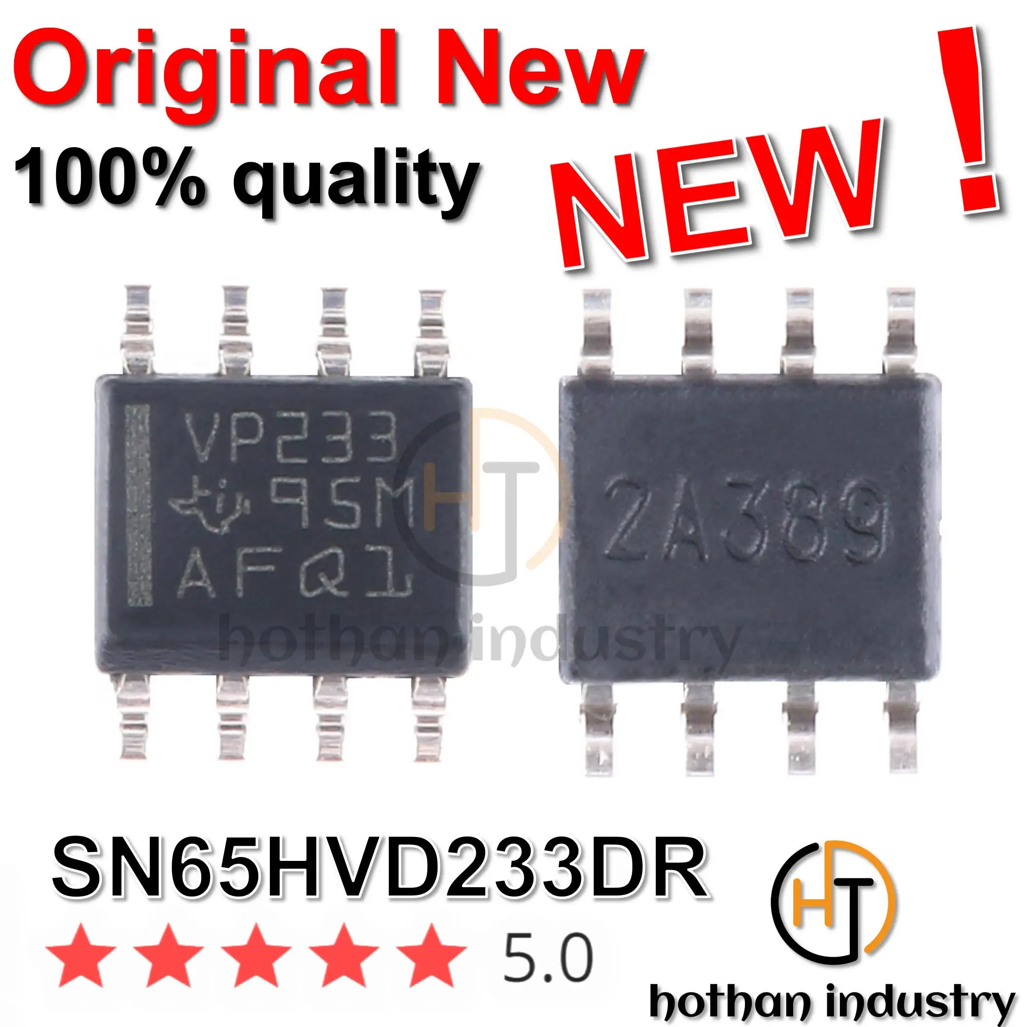 

100% NEW SN65HVD233D SN65HVD233DR SOIC-8 CAN Interface IC Standby Mode Loop-back